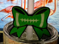 Football Bow Straw Topper